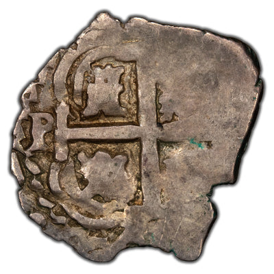 Bolivia 1718 P-Y One Real Cob Silver Coin - 1.61g