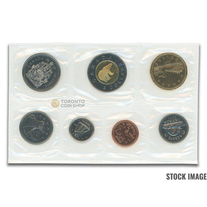 Canada 2001 7-Coin PL Proof-Like Mint Coin Set - Plastic Only