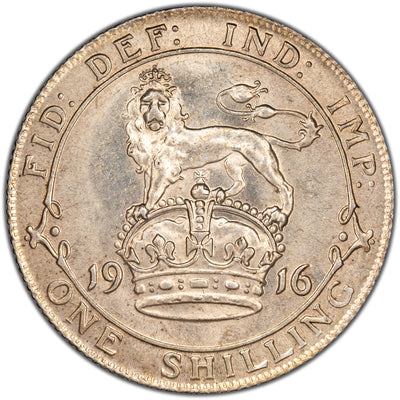 Great Britain 1916 Shilling Silver Coin