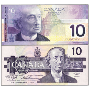 SOLD $10 Bank of Canada Notes Birds & Journey Series - Lasting Impressions Matched Serials