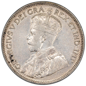 SOLD Canada 1917 25 Cents Quarter Silver Coin - VF+