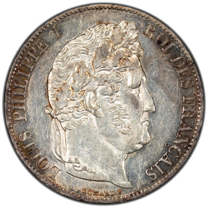 SOLD France 1844 A 5 Francs Silver Coin