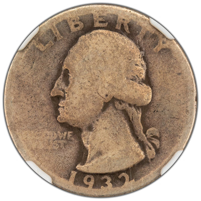 United States 1932-D 25 Cents Washington Quarter Silver Coin - NGC AG-3