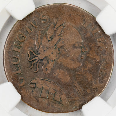United States 1787 Machin's Mills 1/2d Halfpenny Token - NGC VF-20 BN