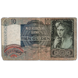 Netherlands 1940 10 Ten Gulden Note P #56b - Circulated