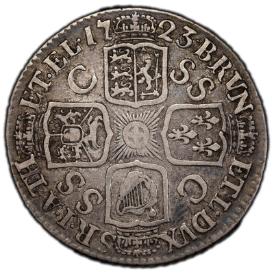 SOLD Great Britain 1723 One Shilling Silver Coin - George I