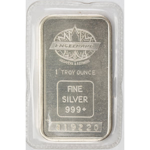SOLD Engelhard Maple Leaf 1oz .999 Fine Silver Bar - Sealed