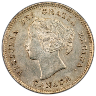 Canada 1901 5 Cents Silver Coin - ICCS MS-63