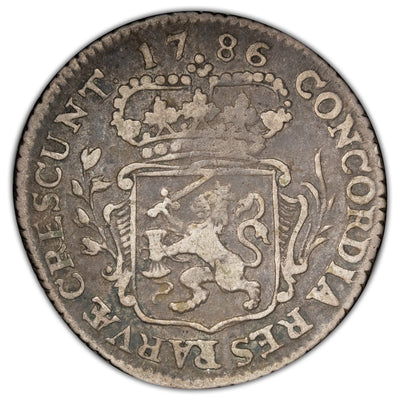SOLD Netherlands Zeeland 1786 1/8 Ducat Silver Coin KM #98