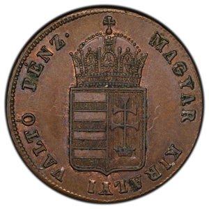 SOLD Hungary 1848 1 Krajczar Coin KM #430.1 - War of Independence Issue