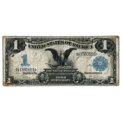 SOLD United States 1899 $1 One Dollar Silver Certificate "Black Eagle" - Tape on Corners