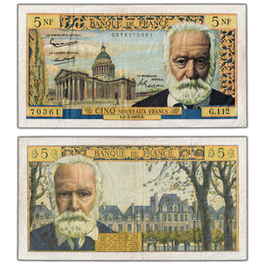 SOLD France 1964 5 Five New Francs Note P #141a - VF (pinholes)