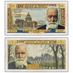 France 1964 5 Five New Francs Note P #141a - VF (pinholes)