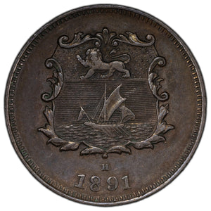 SOLD British North Borneo 1891-H 1/2 Half Cent Coin KM #1