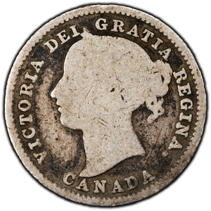 SOLD Canada 1885 10 Cents Dime Silver Coin - Good