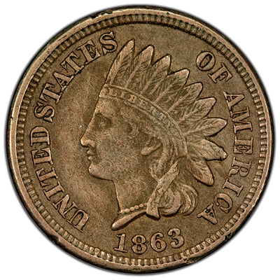 United States 1863 1c Indian Head Cent Coin