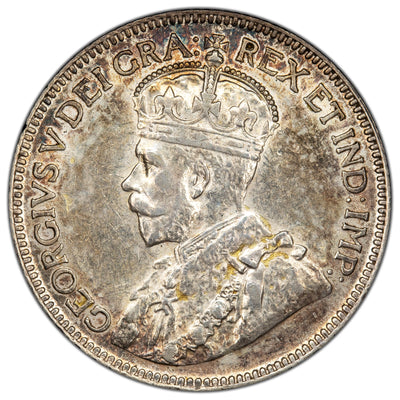 Canada 1931 25 Cents Quarter Silver Coin - Almost Uncirculated