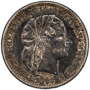 SOLD Haiti 1894 20 Centimes Silver Coin KM #45