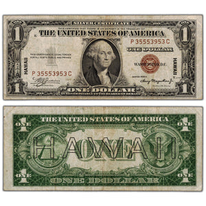 SOLD United States 1935 $1 Hawaii Silver Certificate Note - Circulated