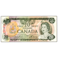 $20 1979 Bank of Canada Note BC-54a Lightly Offset Error - Circulated