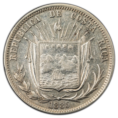 SOLD Costa Rica 1885 50 Centavos Silver Coin KM #124