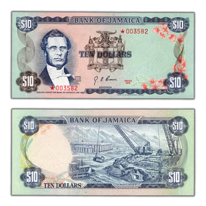 SOLD Jamaica 1976 $10 Ten Dollars Note P #CS1 Specimen