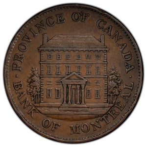SOLD Province of Canada 1844 Bank of Montreal Halfpenny Token PC-1B3