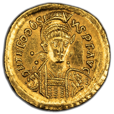 SOLD Ancient Rome Theodosius II AD 442-43 AV Solidus Coin RIC #285 Depeyrot 84/1