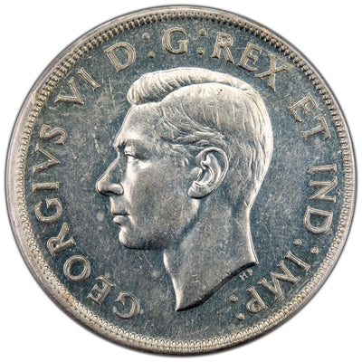SOLD Canada 1945 $1 Silver Dollar Coin - ICCS AU-55