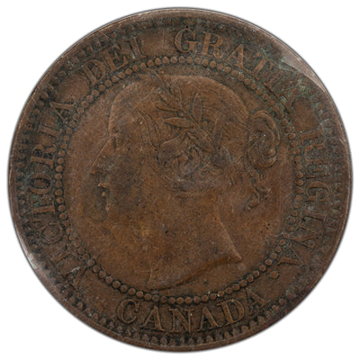Canada 1858 One Large Cent Coin First Year of Issue! - ICCS VF-30