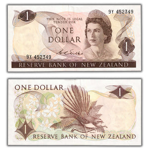 SOLD New Zealand (1968-75) $1 One Dollar Note P #163b