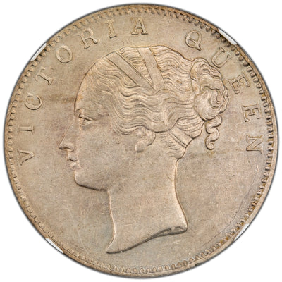 SOLD India 1840 Calcutta Rupee Silver Coin - NGC AU-55