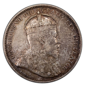SOLD Canada 1910 25 Cents Quarter Silver Coin - Very Fine