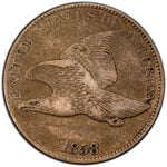 United States 1858 Large Letters 1c Flying Eagle Cent Coin