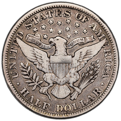 United States 1894 50 Cents Barber Half Dollar Silver Coin - Scratch