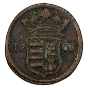 SOLD Hungary 1706 10 Poltura Coin KM #268