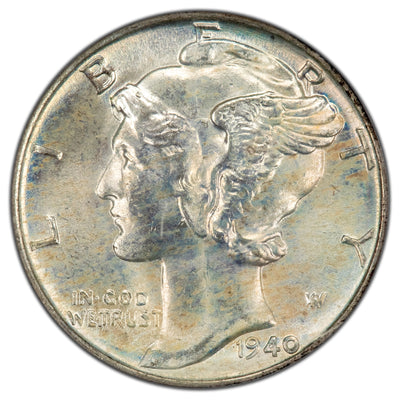 United States 1940 10 Cents Mercury Dime Silver Coin - PCGS MS-66