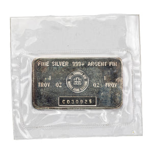 SOLD Royal Canadian Mint RCM Vintage 1oz .999 Fine Silver Bar Sealed