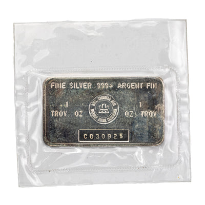 SOLD Royal Canadian Mint RCM Vintage 1oz .999 Fine Silver Bar Sealed