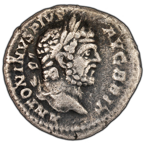 SOLD Ancient Rome Caracalla AD 212 Denarius Silver Coin RIC #196 RSC #206
