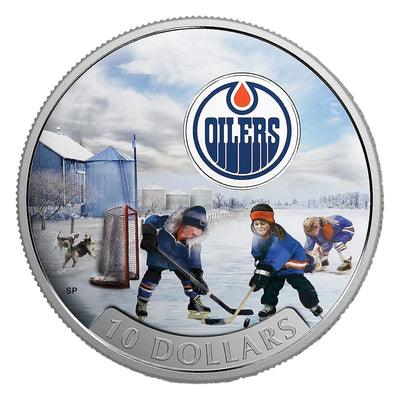 2017 Canada $10 Passion to Play: Edmonton Oilers .9999 Fine Silver Coin