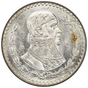 Mexico 1967 1 One Peso Silver Coin - UNC