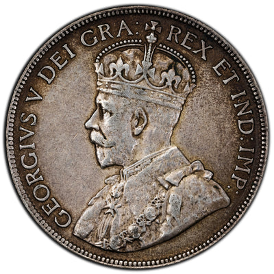 SOLD Canada 1929 50 Cents Half Dollar Silver Coin - VF+
