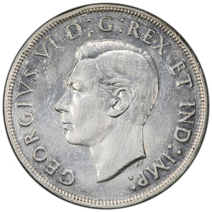 SOLD Canada 1947 Pointed 7 $1 Silver Dollar Coin - Cleaned