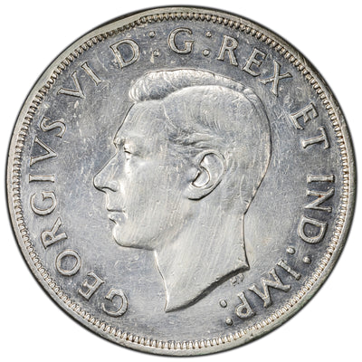 SOLD Canada 1947 Pointed 7 $1 Silver Dollar Coin - Cleaned