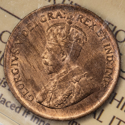 SOLD Canada 1936 1 Small Cent Coin - ICCS MS-65 Red