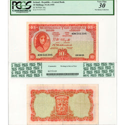 Ireland 1955 10 Ten Shillings Note P #56c - Legacy VF-30
