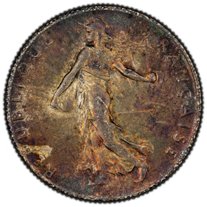 SOLD France 1919 50 Centimes Silver Coin - Toned