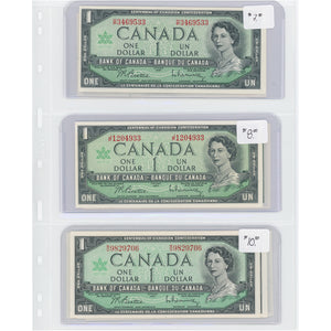 SOLD $1 1967 Bank of Canada Notes Centennial With Serials - Lot of 8 - Retail $50