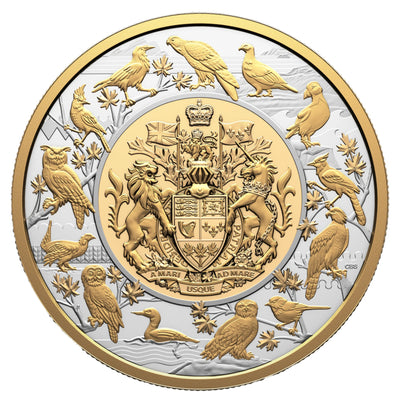Canada 2024 $50 Heraldic Landscape: Birds of Canada .9999 Fine Silver Coin